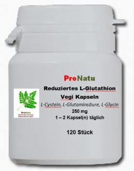 ProNatu reduziertes L-Glutathion Vegi Kapseln 250 mg